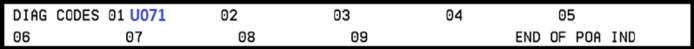 Image of how to report diagnosis code.